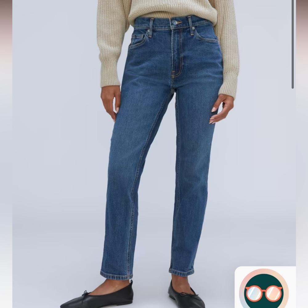 Everlane original cheeky jean crop in medium wash